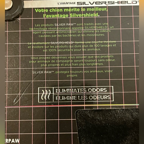 Silver Paw dog puff coat / jacket / apparel faux leather faux fur. Black. Size L - Picture 6 of 12